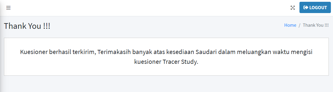Form Kuesioner Tracer Study